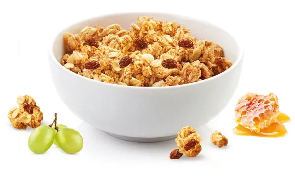 MÜESLI CON UVETTA E MIELE