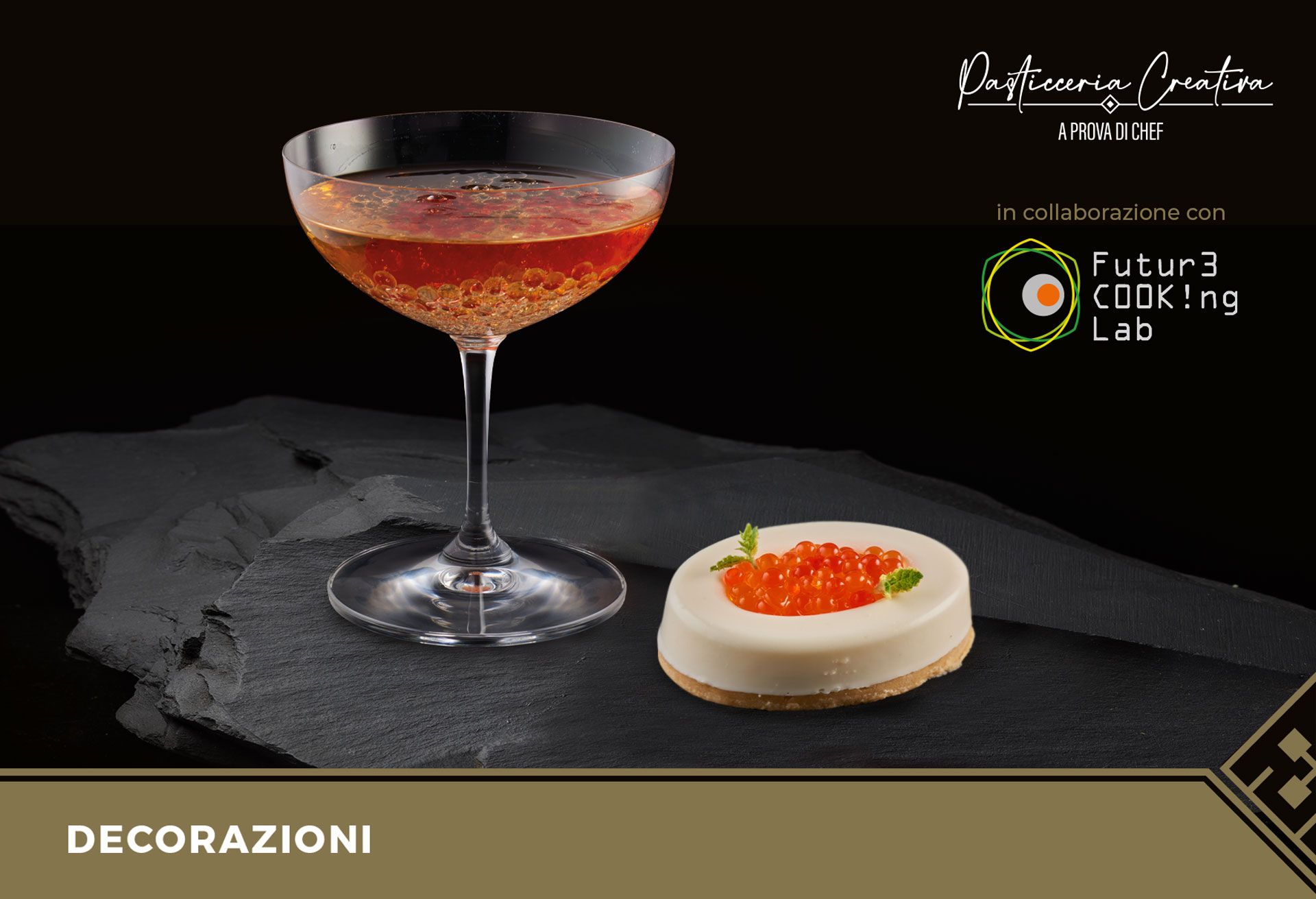 Testata kit sferificazione con calice e dessert