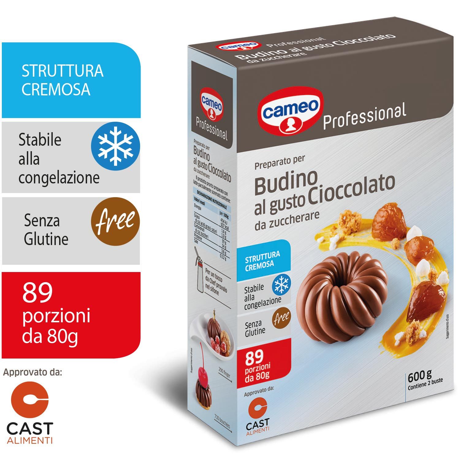 Budino al gusto cioccolato