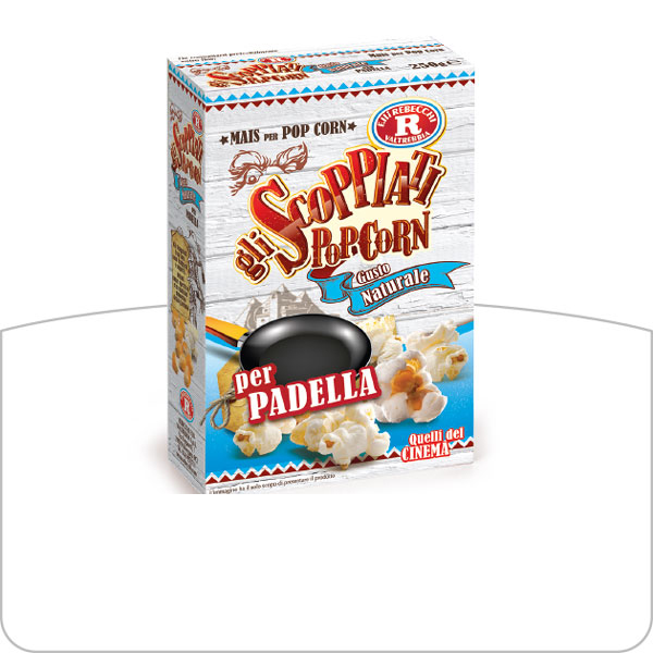 Pop corn Gli Scoppiati gusto naturale - mais per popcorn in padella