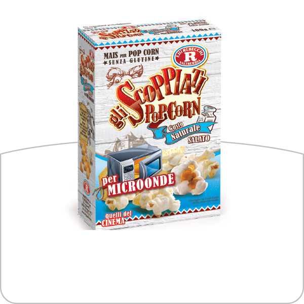 Pop corn Gli Scoppiati gusto naturale - mais per popcorn in microonde