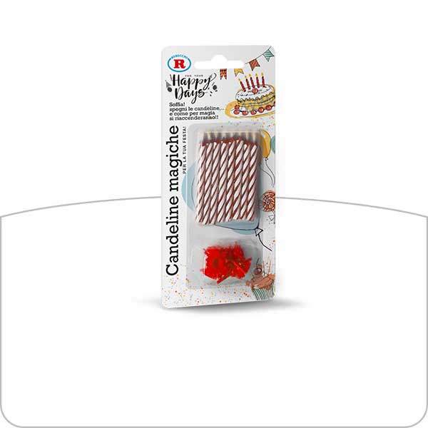 CANDELINE MAGICHE rosse